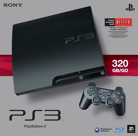 ps3 320|Sony PlayStation 3 Slim 320 GB Charcoal Black Console .